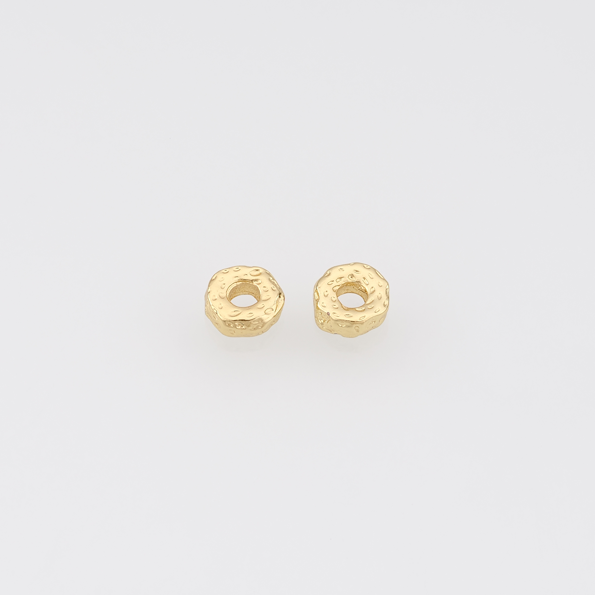 50Pcs 18K Gold Filled Geometric Spacer Beads,Geometric Bead for Bracelet Jewelry Necklace Making Supply