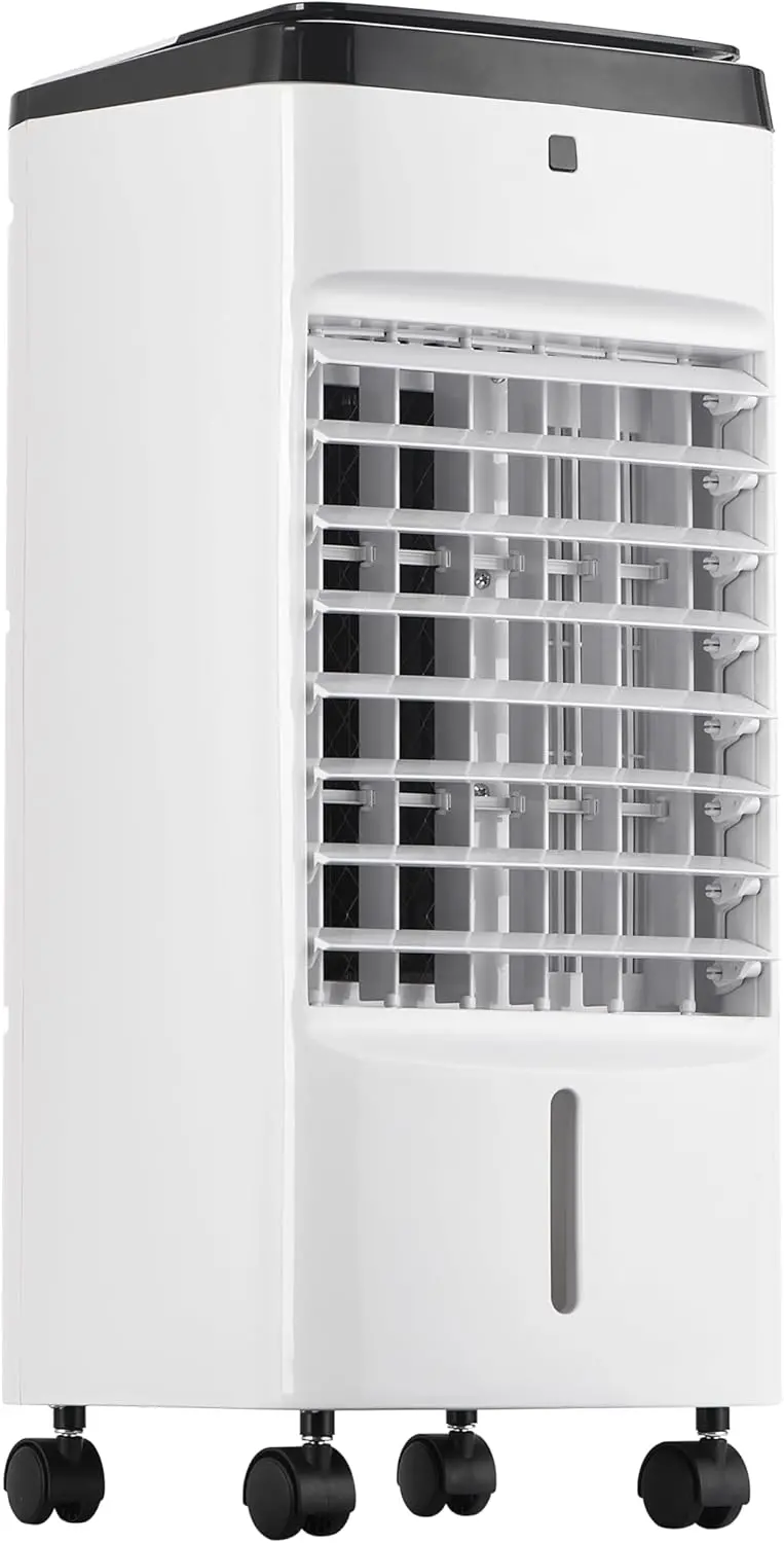 Uthfy 3-in-1 Evaporative Air Cooler: Portable Swamp Cooler with 120° Oscillation, 6 Ice Packs, 12H Timer, Remote & Touch Controls