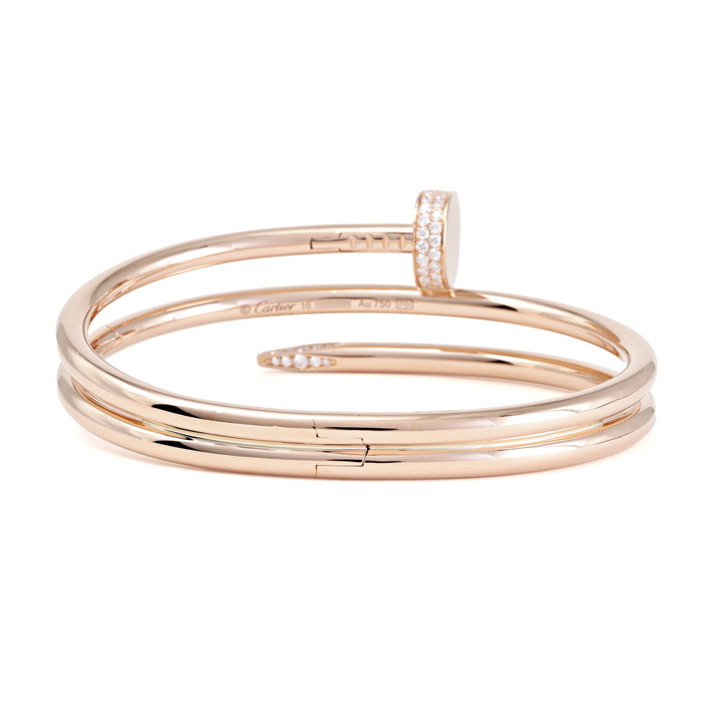 Cartier Juste un Clou Bracelet 18K Rose Gold Diamond N6708400
