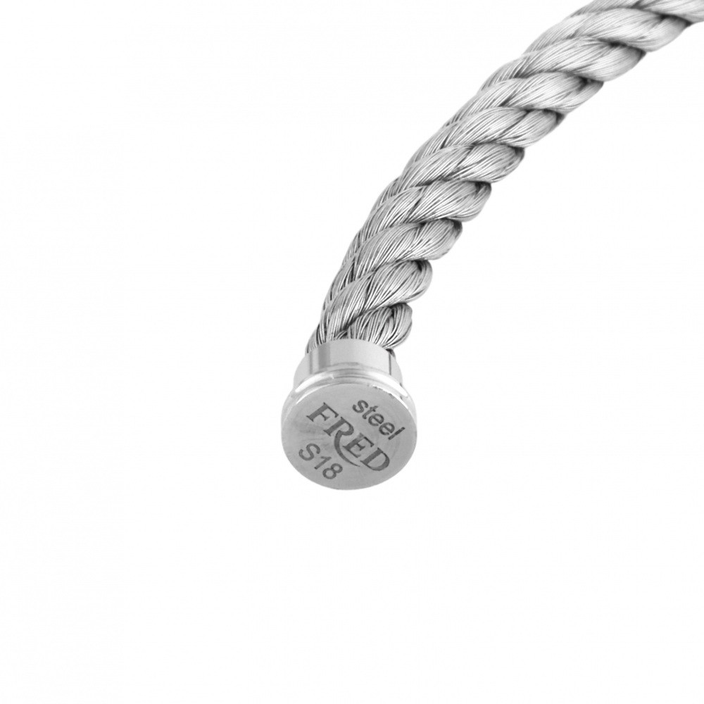 FRED Chance Amphini Lm Sapphire Diamond Buckle Ginza Limited 36 Bracelet 18K White Gold & Stainless Steel