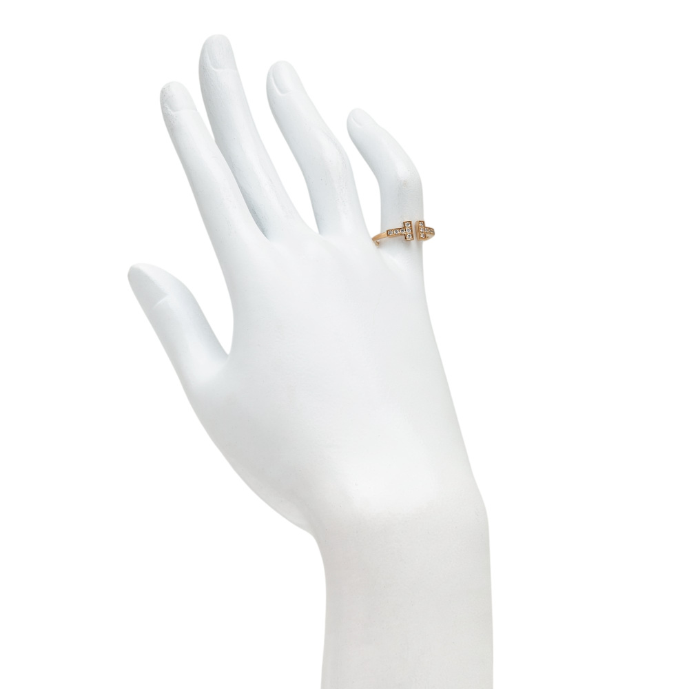 Tiffany & Co. Tiffany T Wire Ring 18K Rose Gold Diamond 60147324