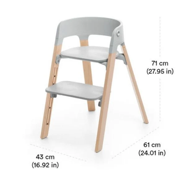 2026 Stokke Steps Adjustable High Chair – Modern Scandinavian Design, Ergonomic & Tool-Free Adjustment, Holds Up to 187 lbs