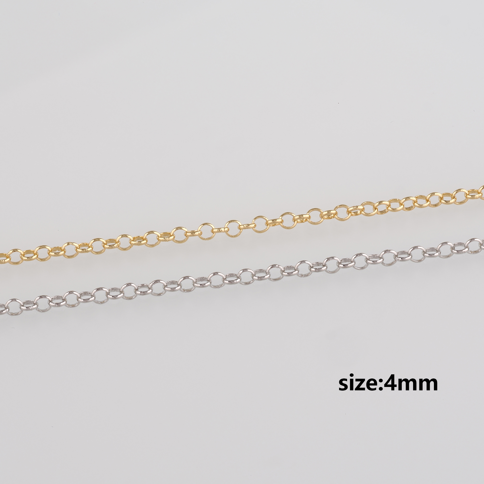 18K Gold Filled Round Chain Necklace,Minimalist Link Chain,Gold Rolo Chain Necklace for Women DIY Jewelry Making Supply