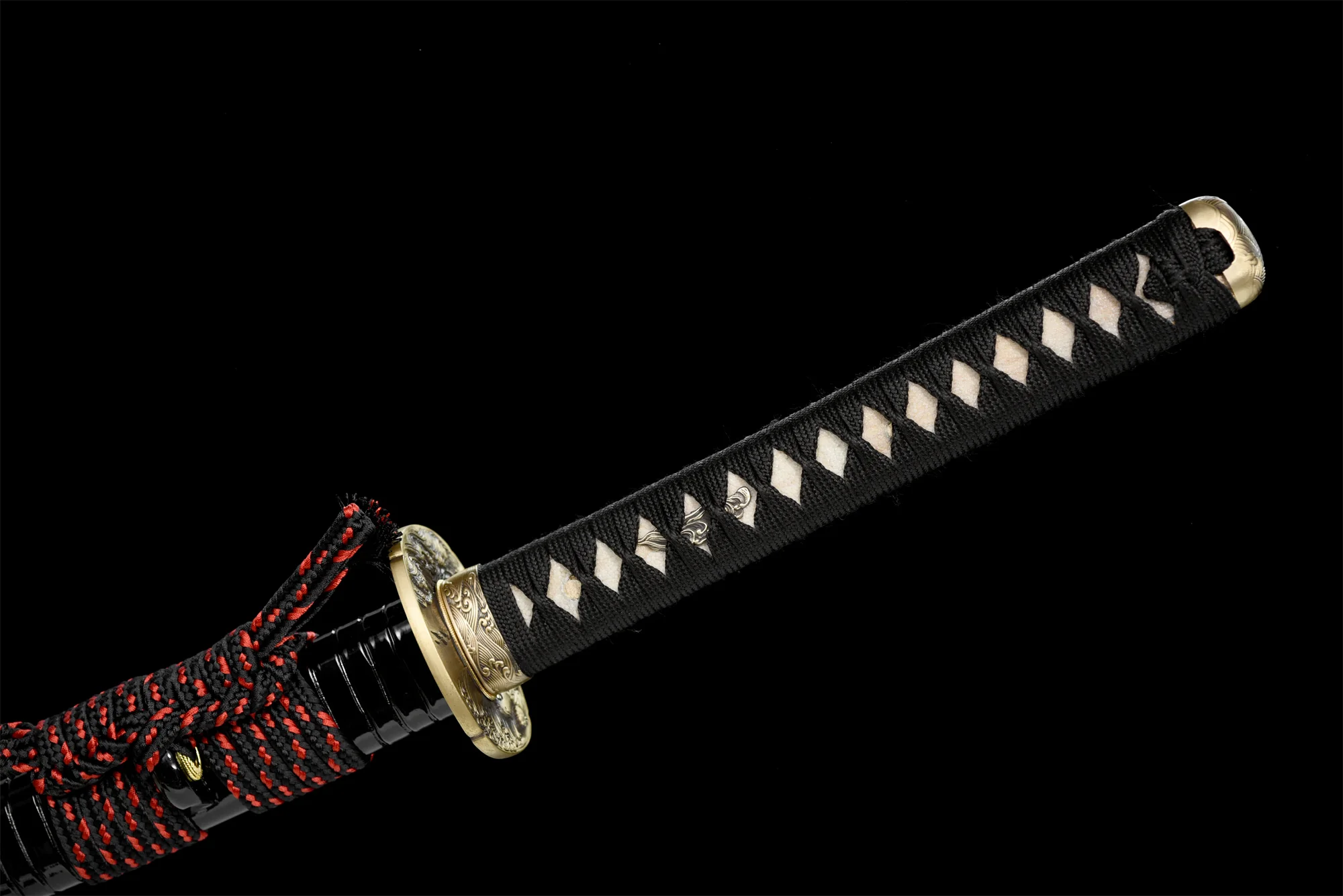 Red Koi Katana – T10 Clay Tempered, Full Tang