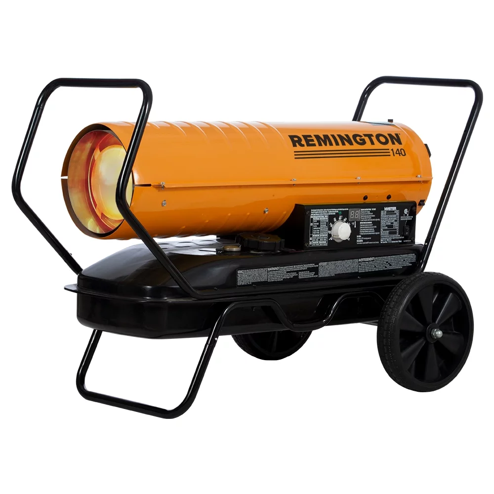Remington REM-140T-KFA-O Kerosene/Diesel Forced Air Heater w/Thermostat—140,000 BTU