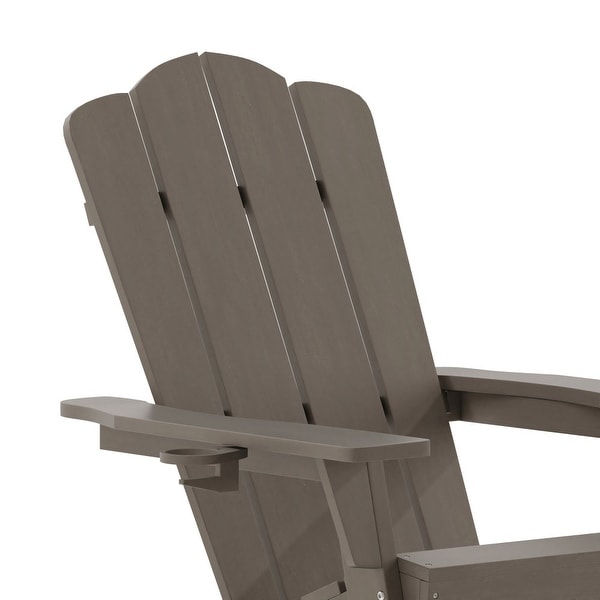Commercial AllWeather Rocking Adirondack Chair with Swiveling Cupholder