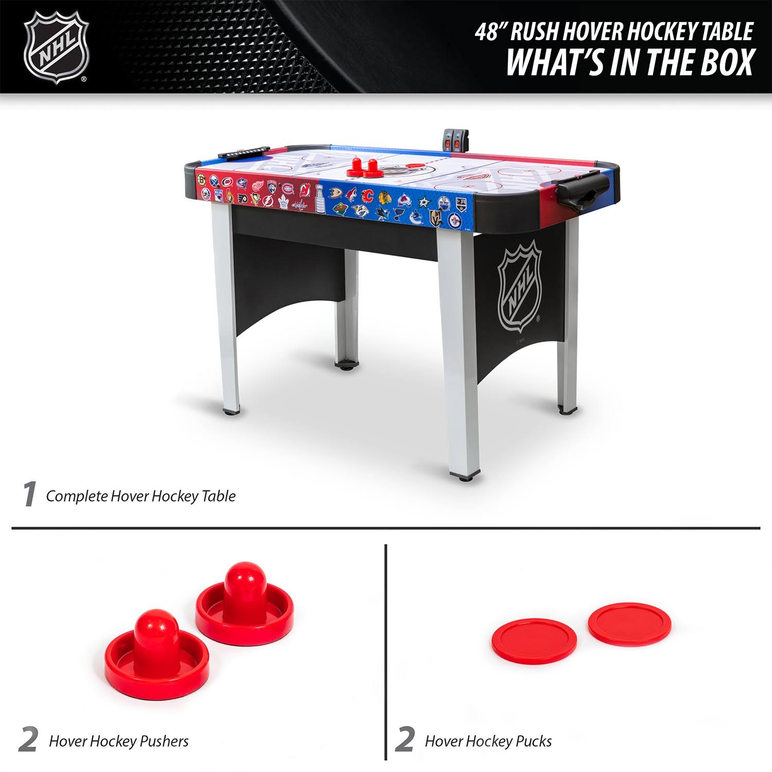Eastpoint Sports 48 inch Rush NHL Electronic Indoor Hover Hockey Game Table Set by VM Express