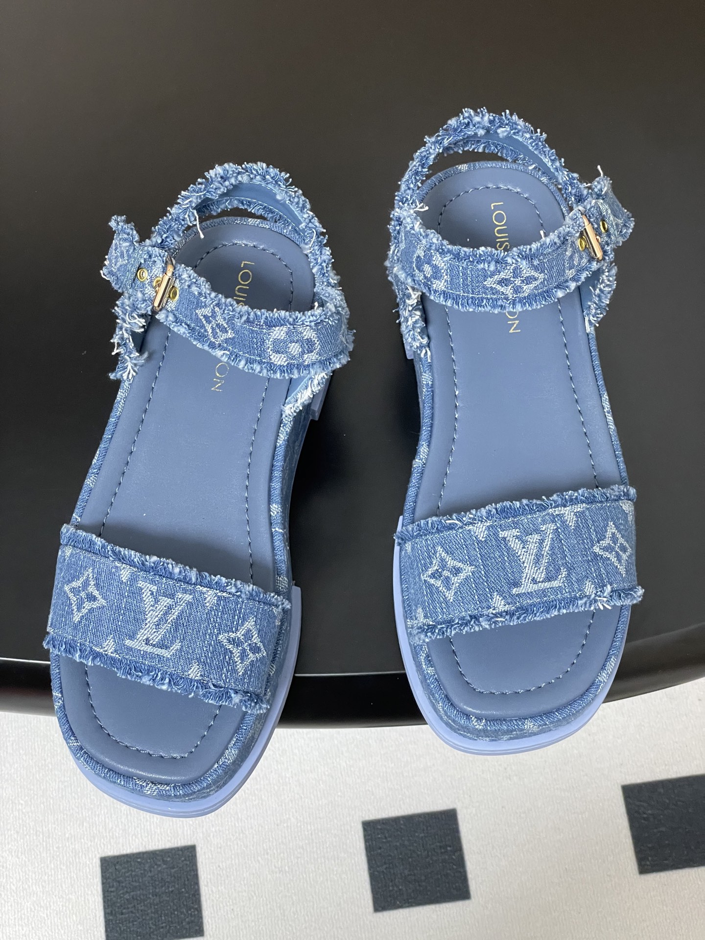 Louis Vuitton By The Pool Maya Flatform Sandal Blue