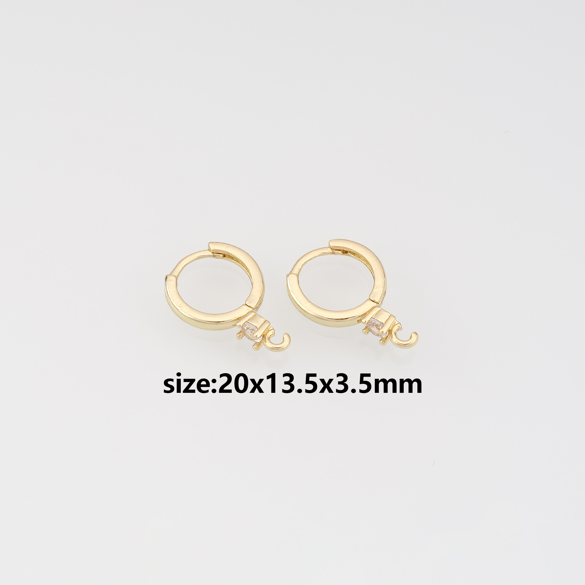 18K Gold Filled Round Hoop Earrings,Dainty Hoops Huggie,DIY Jewelry Making Supply