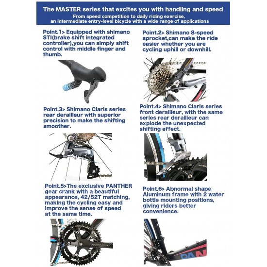 Road Bike Master Series 16speeds,STI Brake Shifting Integrated Controller,Aluminum Frame,700 × 25C,Drop Handlebars,Quick Disassembled Wheel