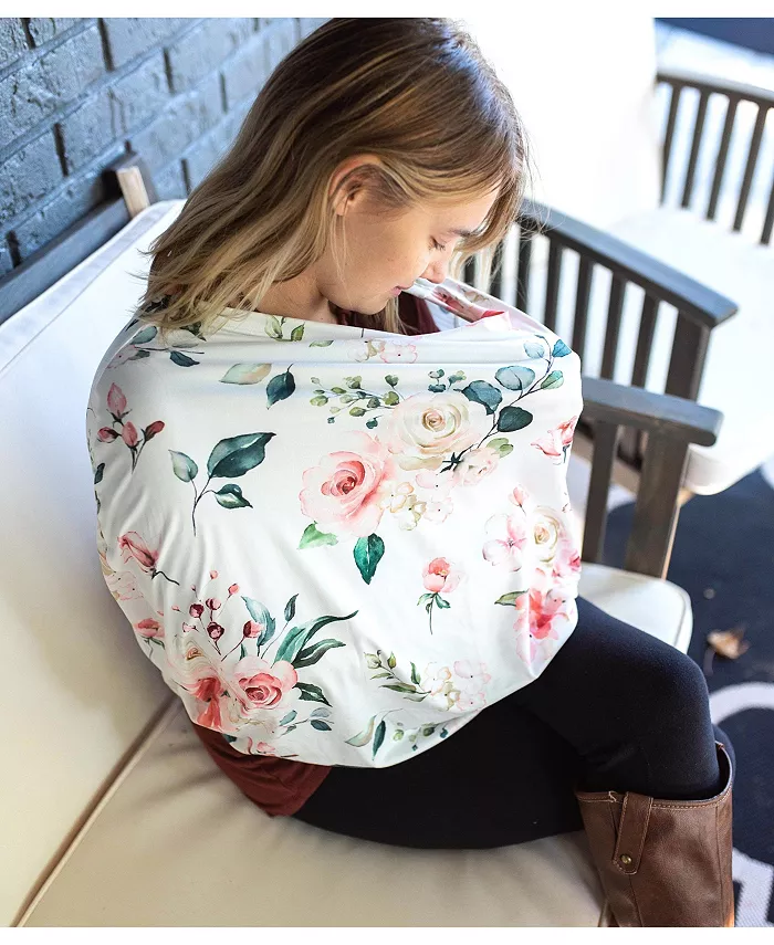 Honey Lemonade Multifunctional Nursing Cover Carseat Cover - Peach Floral