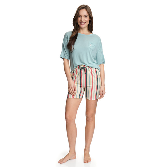 Gina Benotti Damen Schlafshorts im Streifen-Look