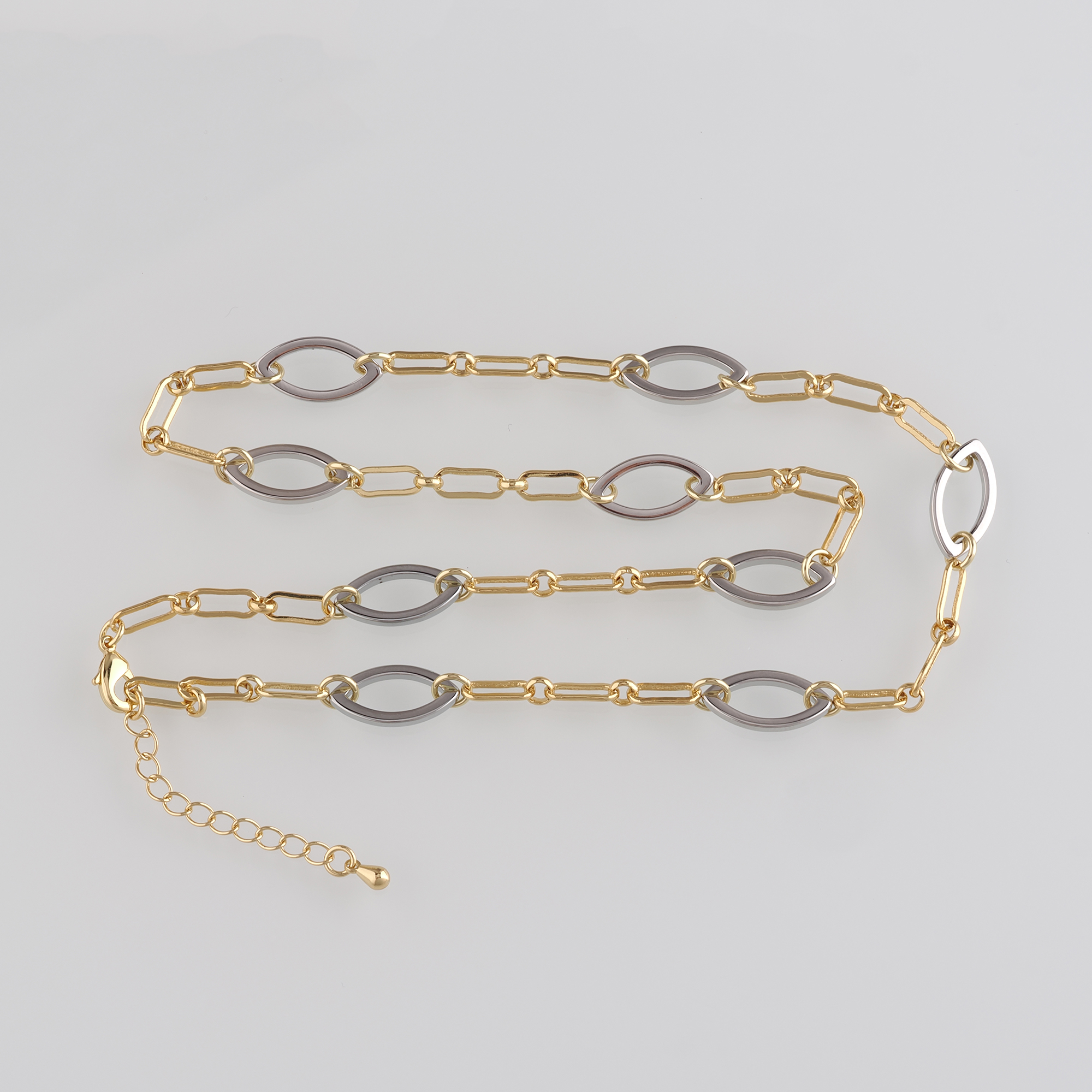 18K Gold Filled Oval Link Necklace,Cable Chain,Minimalist Necklace,Paper Clip Chain Necklace,Adjustable Necklace