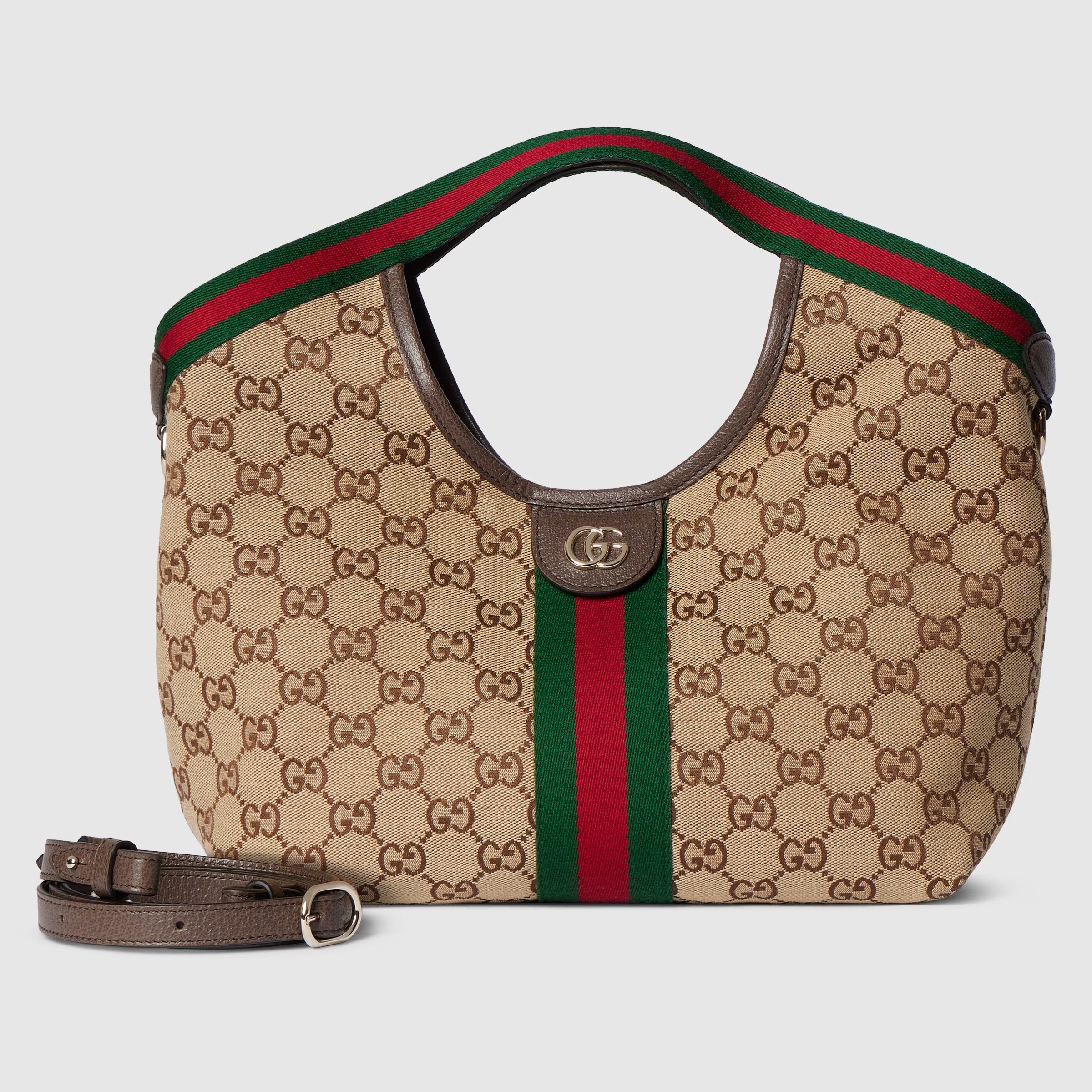 Gucci GG Canvas Giglio Small Tote Bag – Beige Brown