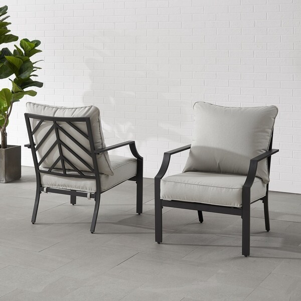 Crosley Otto 2Pc Outdoor Metal Armchair Set