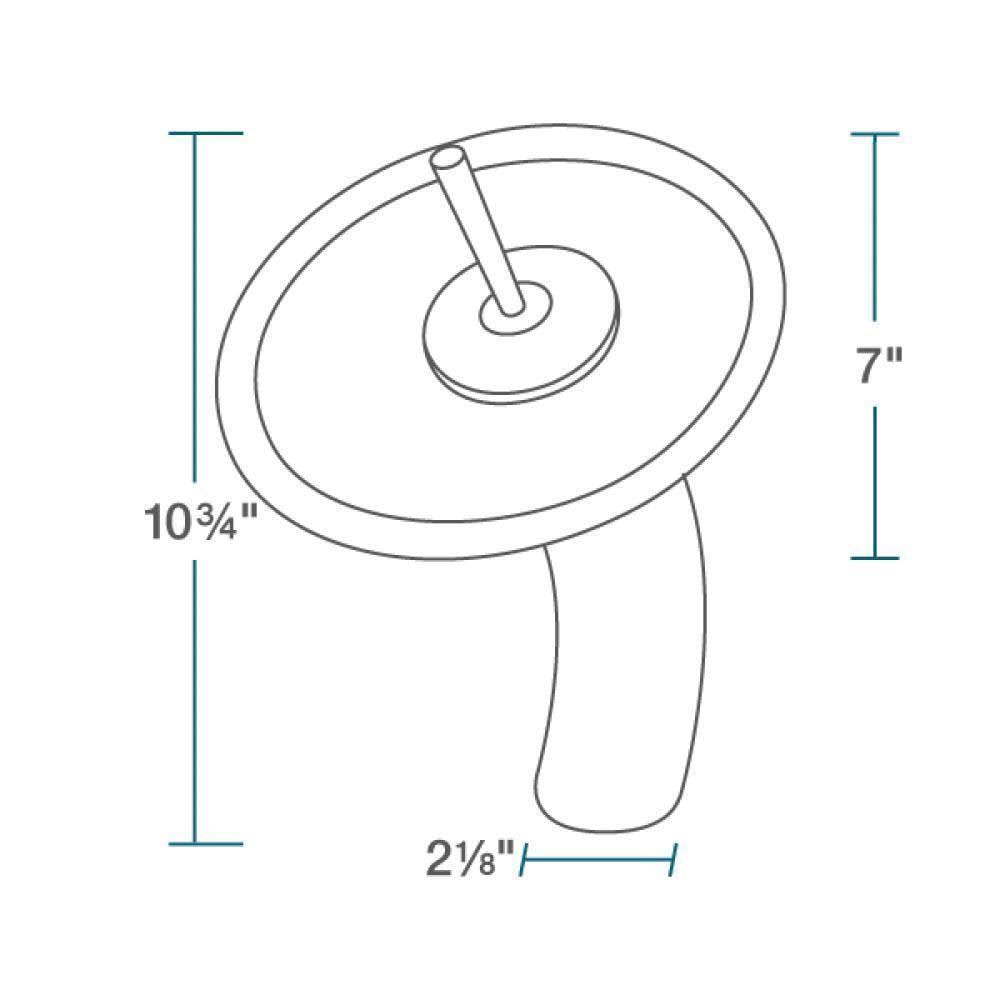 P716 Vessel Bathroom Sink Waterfall Faucet Ensemble, Chrome