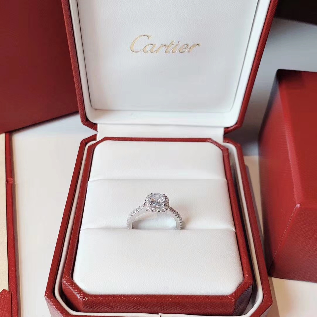 Cartier Destinee Collection Square Diamond Ring - cnluxepick