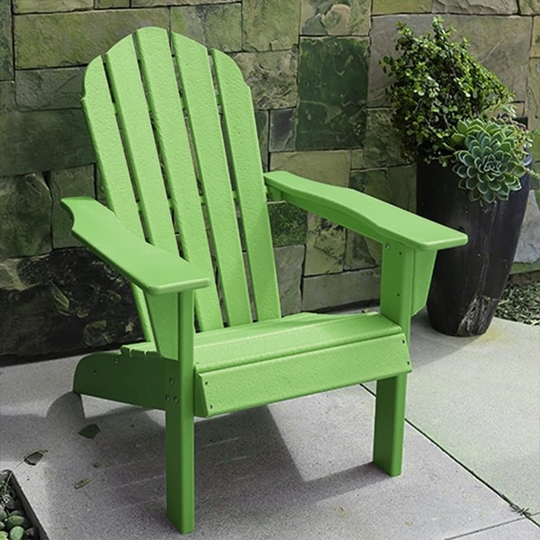 ResinTeak All Weather Essential Adirondack Chair,HDPE Poly Lumber