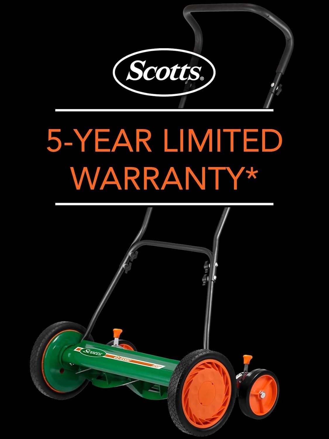20-Inch 5-Blade Classic Push Reel Lawn Mower, Green