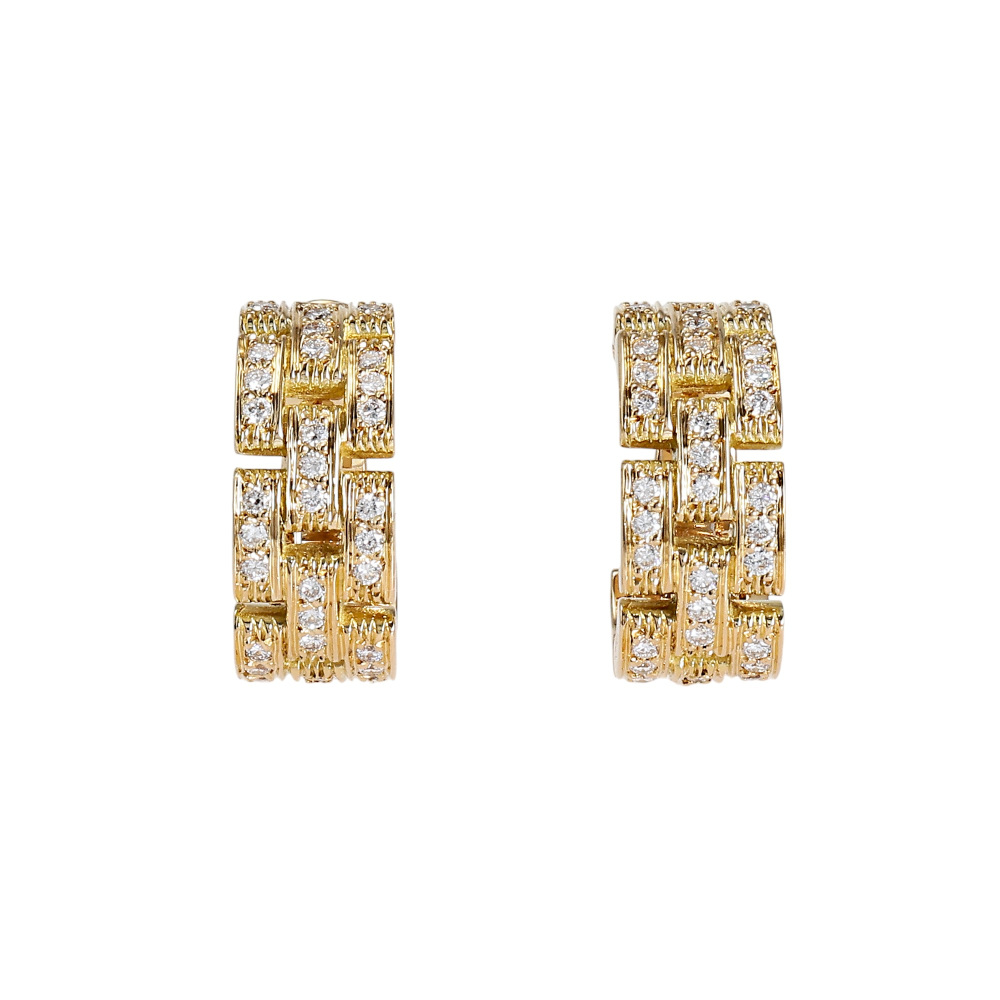 Cartier Mayon Pantale Earrings 18K Yellow Gold