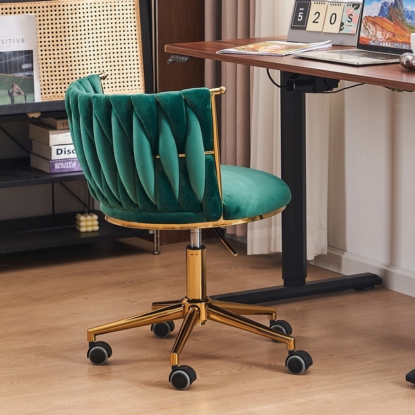 Office Desk Chair,Upholstered Home Office Desk Chairs with Adjustable Swivel Wheels