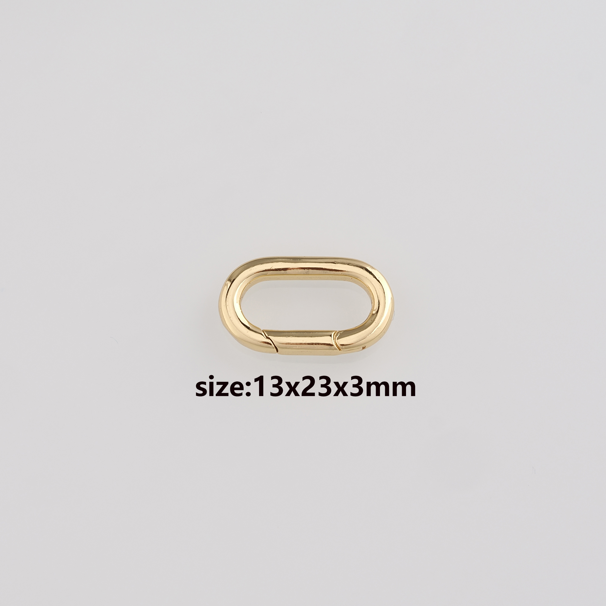 18K Gold Filled Oval Carabiner Clasp,Snap Buckle Bracelet Necklace for DIY Jewelry Finding Necklace Bracelet