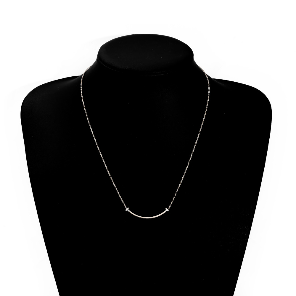 Tiffany & Co. Tiffany T Smile Necklace 18K Rose Gold Diamond 74956963