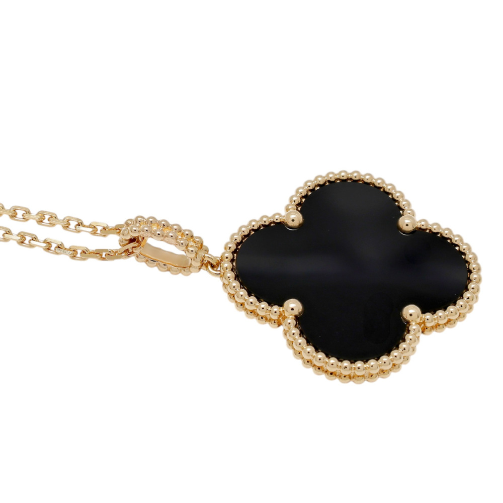 Van Cleef & Arpels Magic Alhambra Necklace 1 Motif 18K Yellow Gold Onyx VCARO49M00