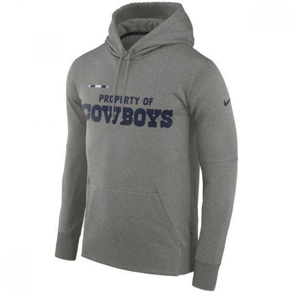 Men's Dallas Cowboys Club Therma NFL Pullover Hoodie Gray