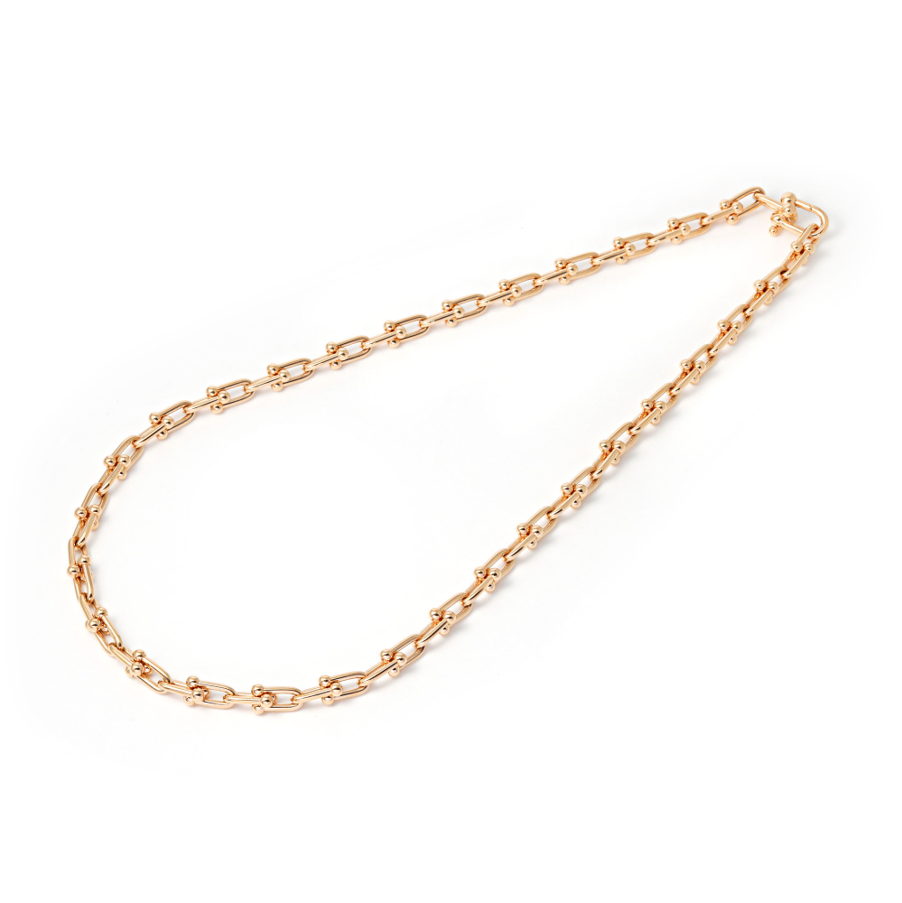 Tiffany & Co. Hardware Link Necklace 18K Rose Gold 70353164