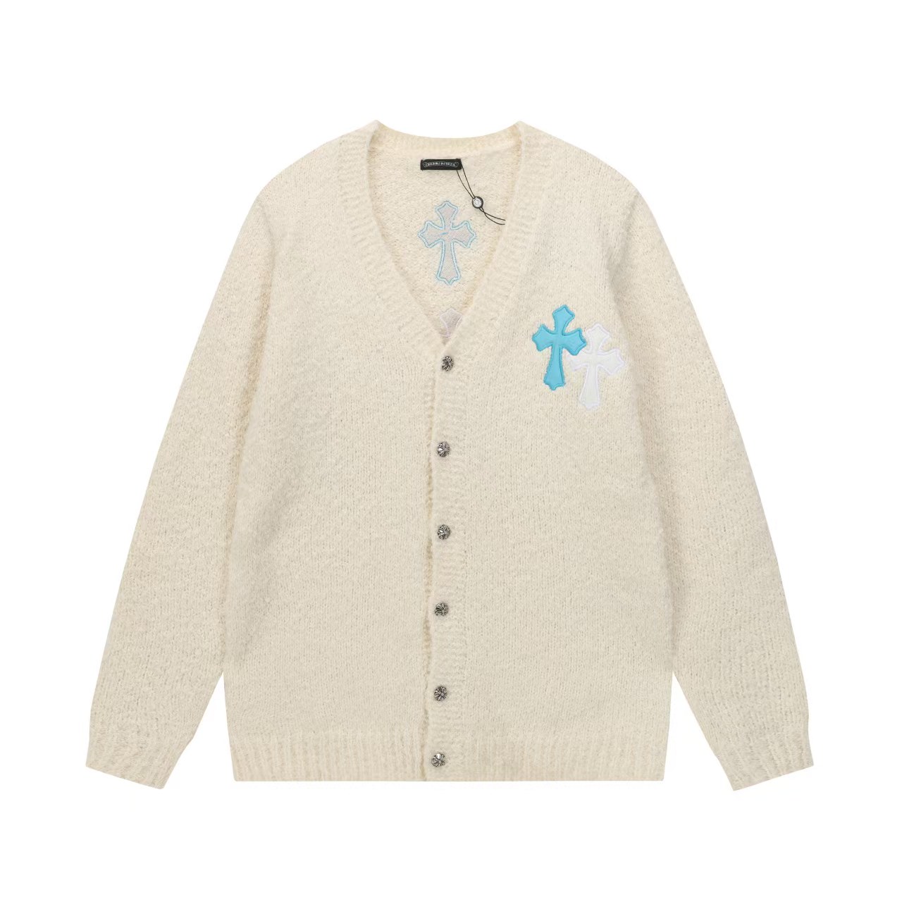 Chrome Hearts Runway-Style Knit Cardigan Sweater - cnluxepick