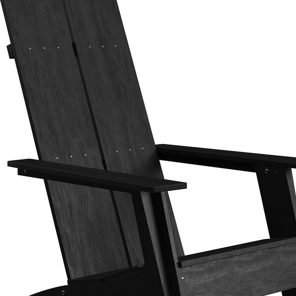 Modern Dual Slat Back Adirondack Style Chairs (Set of 2)