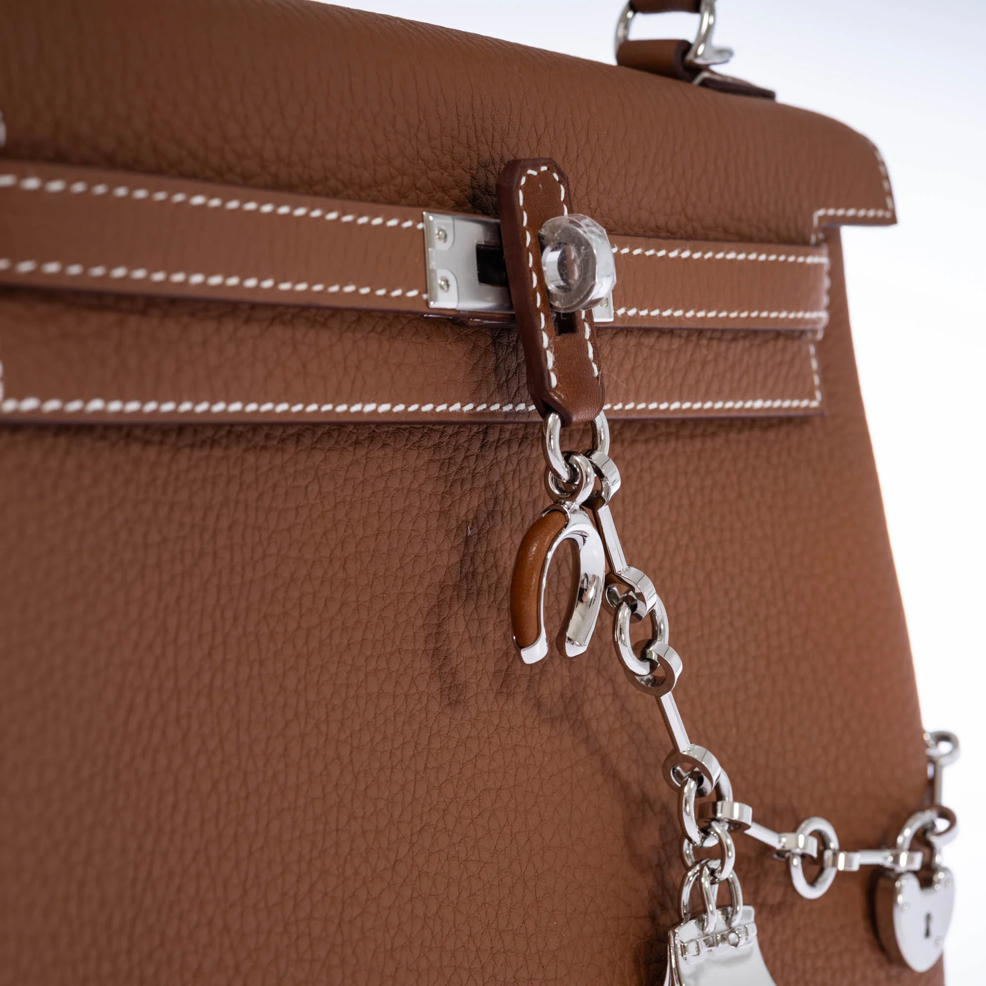 Hermès Kelly 25 Retourné Gold Togo Palladium Hardware