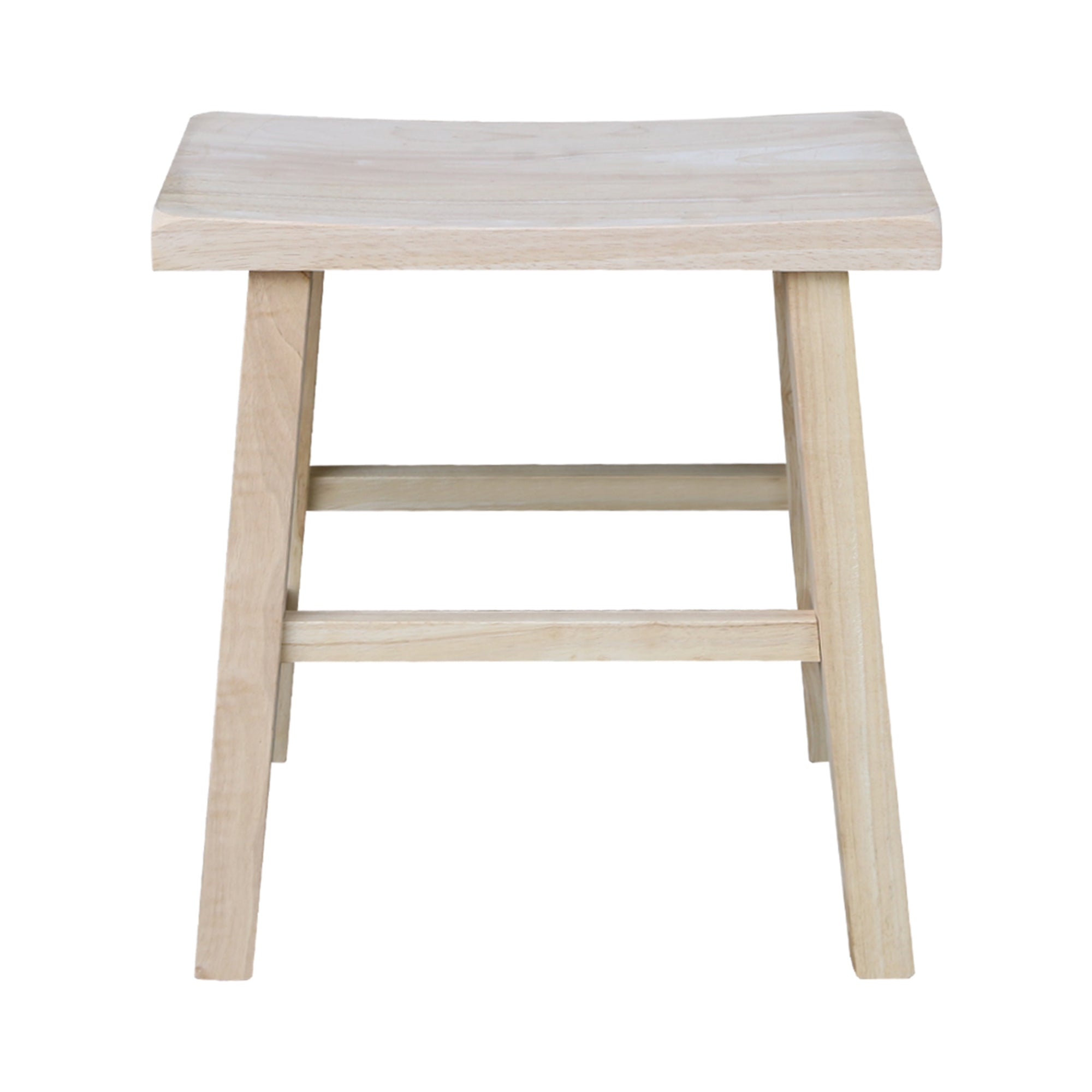 International Concepts Unfinished Solid Wood Backless 18 in. High Indoor Stool