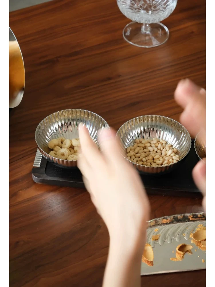 DC137 - High-end line/gift box TIff@ny silver egg walnut nut tray tea tray table ornament housewarming