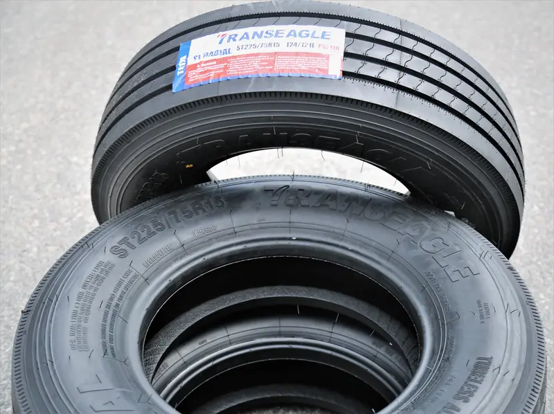 Set of 4 (FOUR) Transeagle All Steel ST Radial ST 225/75R15 Load G (14 Ply) Trailer Tires