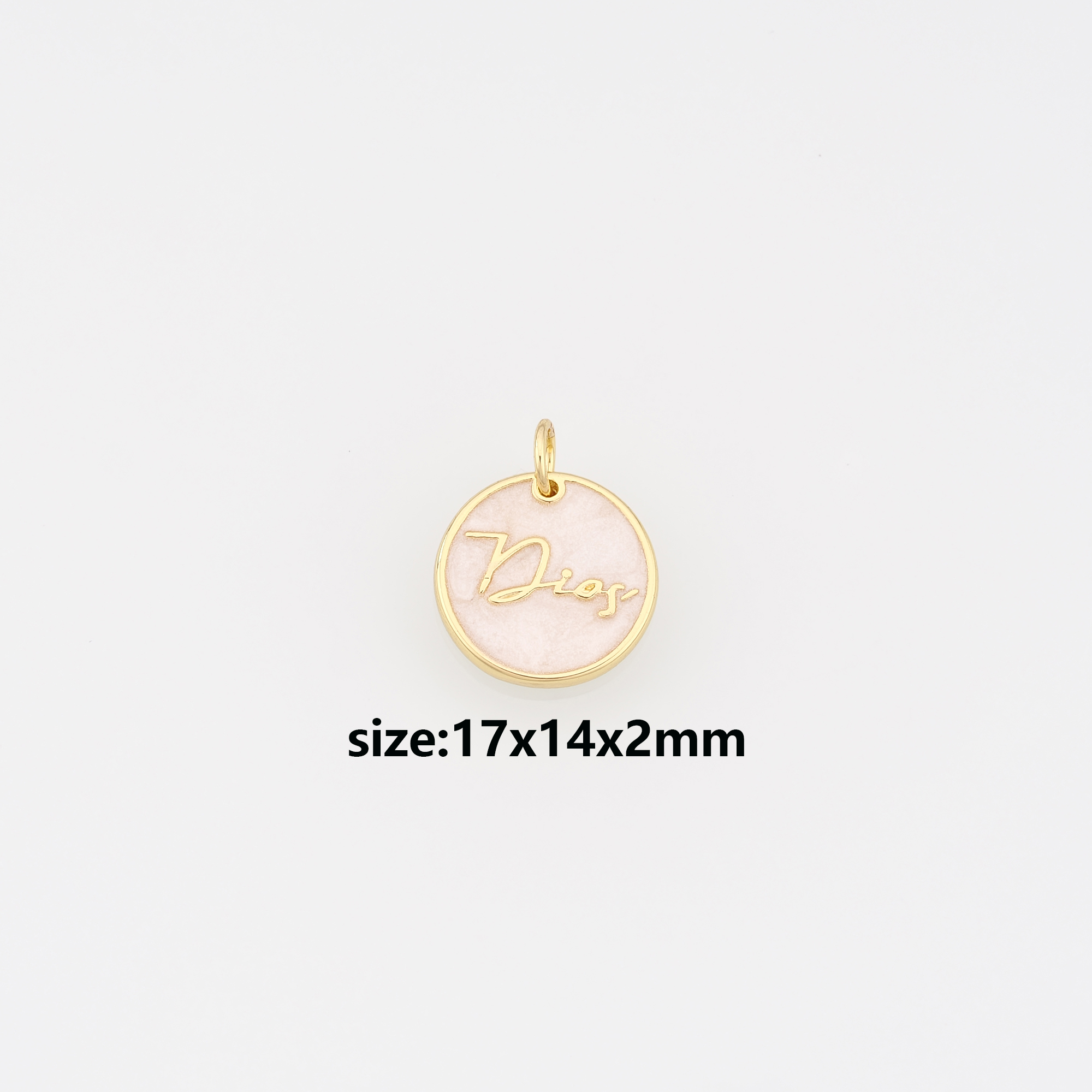 18K Gold Filled Dios Pendant,Enamel Dios Earrings Necklace for DIY Jewelry Making Supply