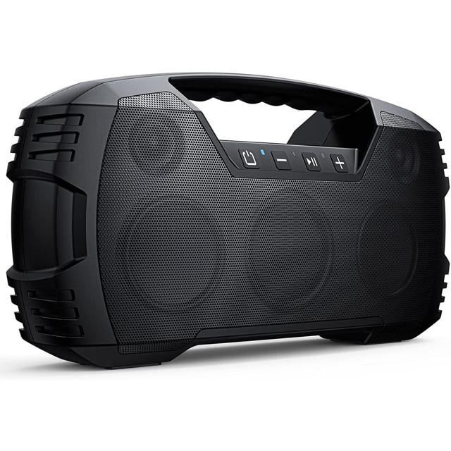 Bluetooth Speakers,Waterproof Portable Indoor/Outdoor 30W Wireless Stereo Pairing Booming Bass Speaker,30-Hour Playtime with 8800mAh Power Bank,Durable for Home Party,Camping(Black)