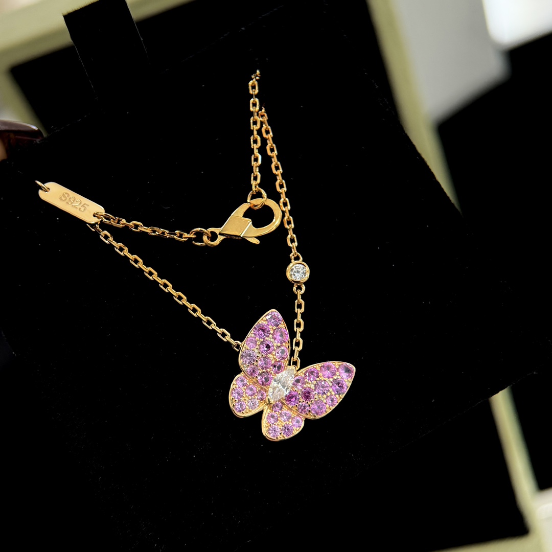 butterfly sterling silver necklace - cnluxepick