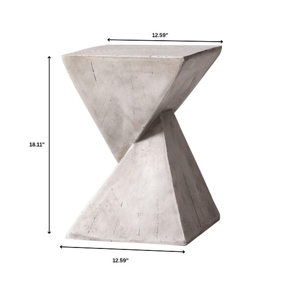 Modern Square Side Table in Fiberstone Glint Series by LeisureMod