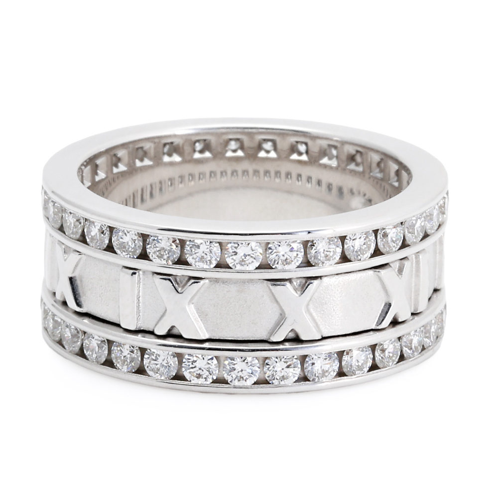 Tiffany & Co. Atlas Diamond Ring 18K White Gold