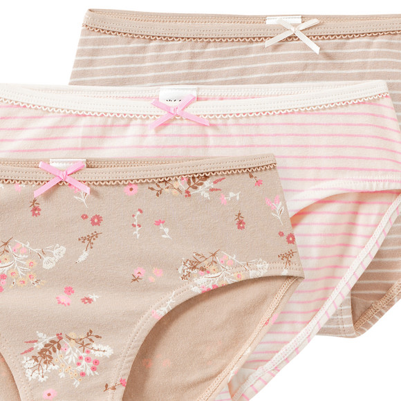 Yigga 3 Mädchen Slips mit Bio-Baumwolle