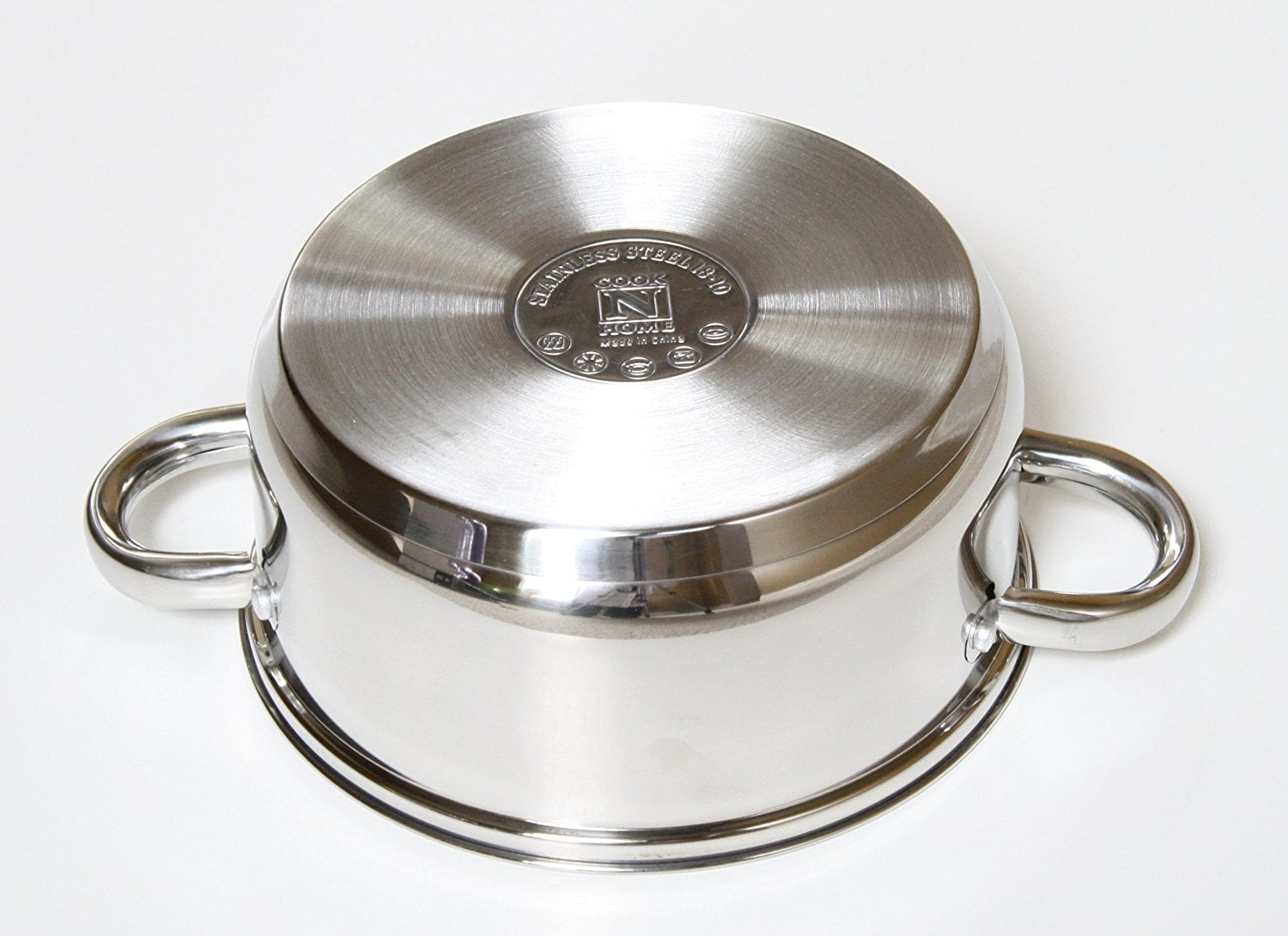 Cook N Home Basic Cookware Sets, 12-Piece, Stainless Steel Silver
