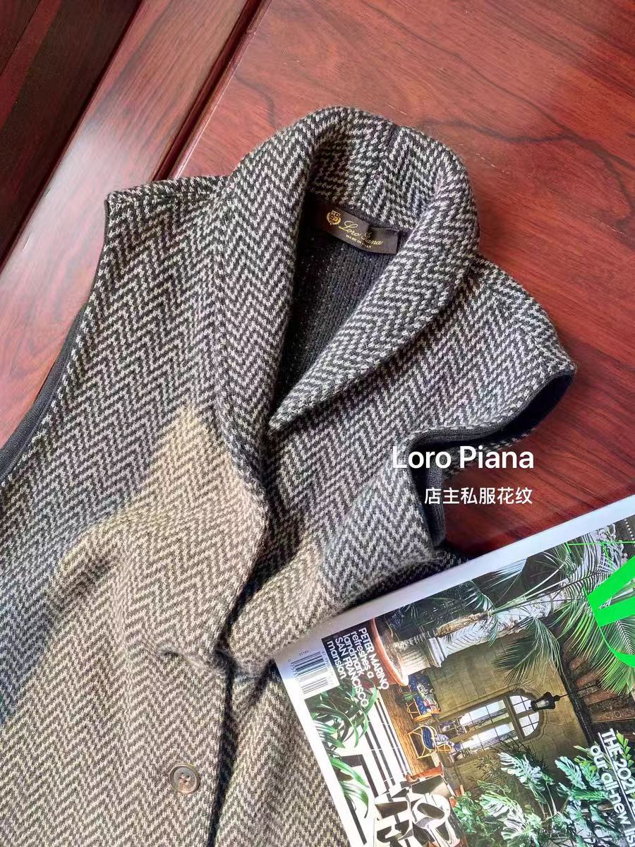 FA001 - Home Loro Pian@ Herringbone Blackout Grey Brown Atmosphere Minimalist Living Room Bedroom Floor-to-Ceiling Curtains