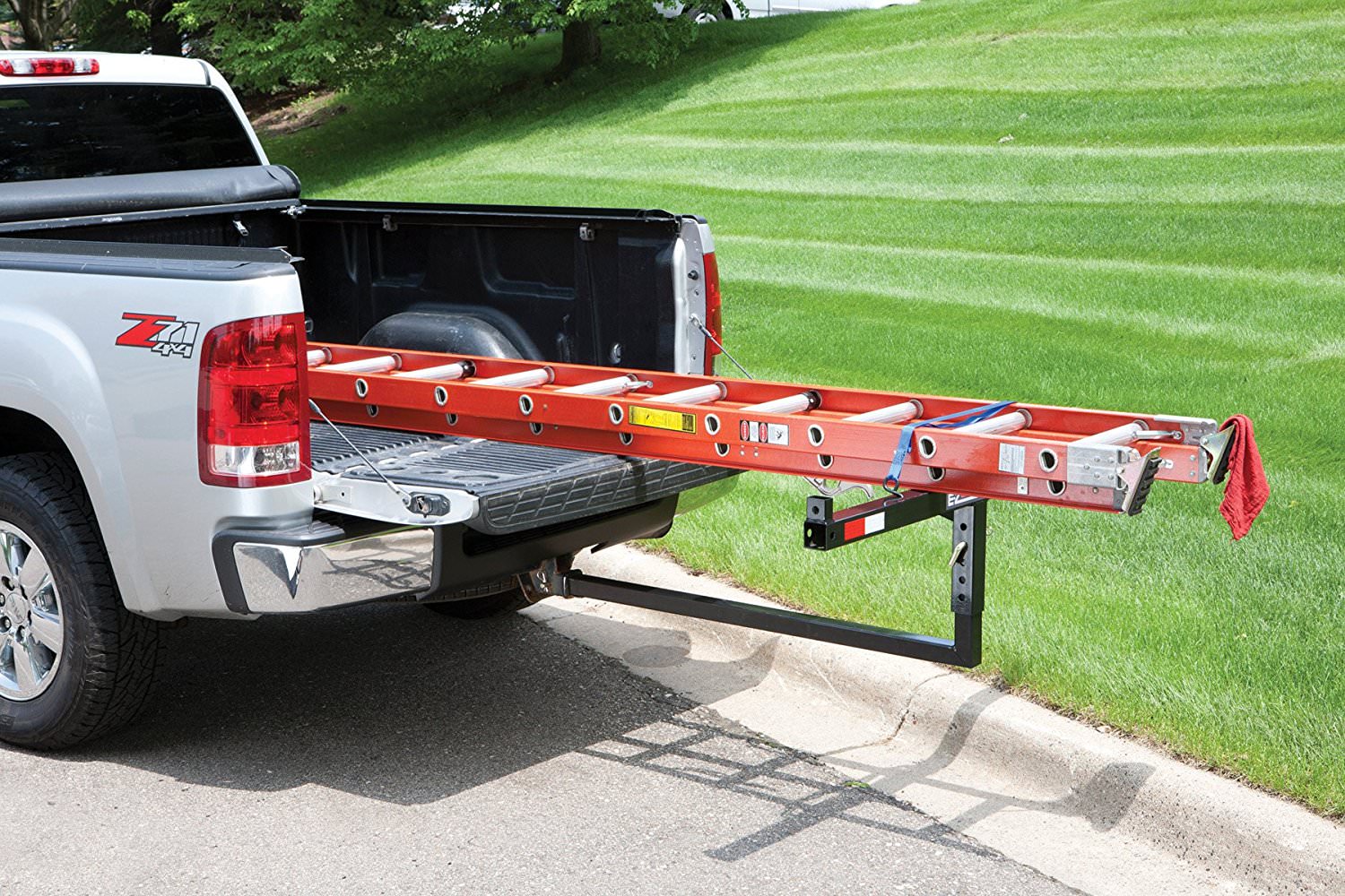 Tricam SLE-1 2 in 1 E-Z Hitch-Mounted Load Extender, 350-Pound Capacity, Black Finish