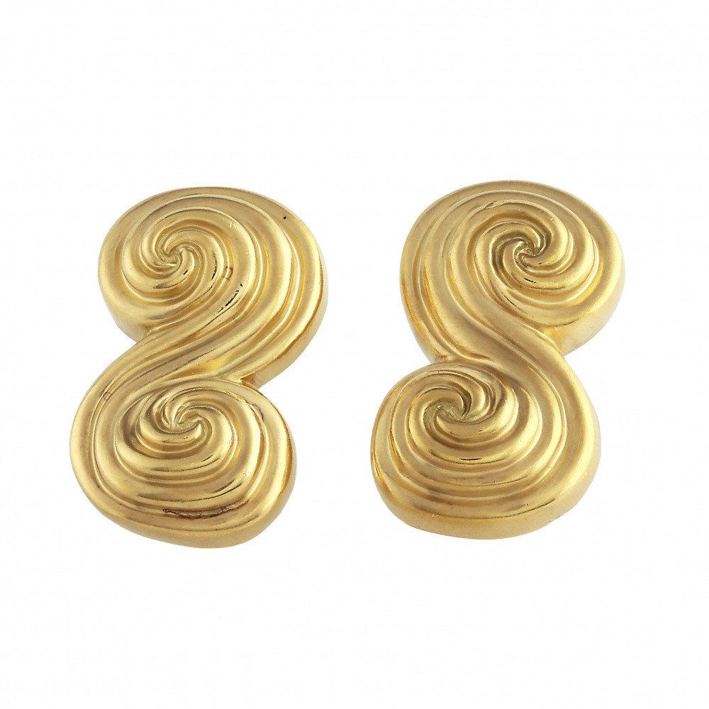 Tiffany & Co. Tiffany Tornado K18YG Yellow Gold Earrings