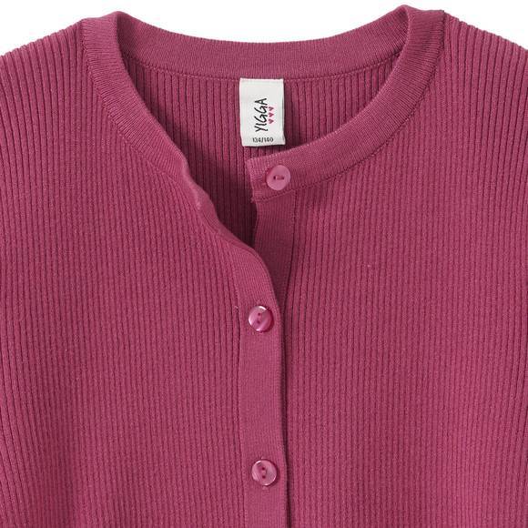 Yigga Mädchen Strickjacke mit Rippstruktur
