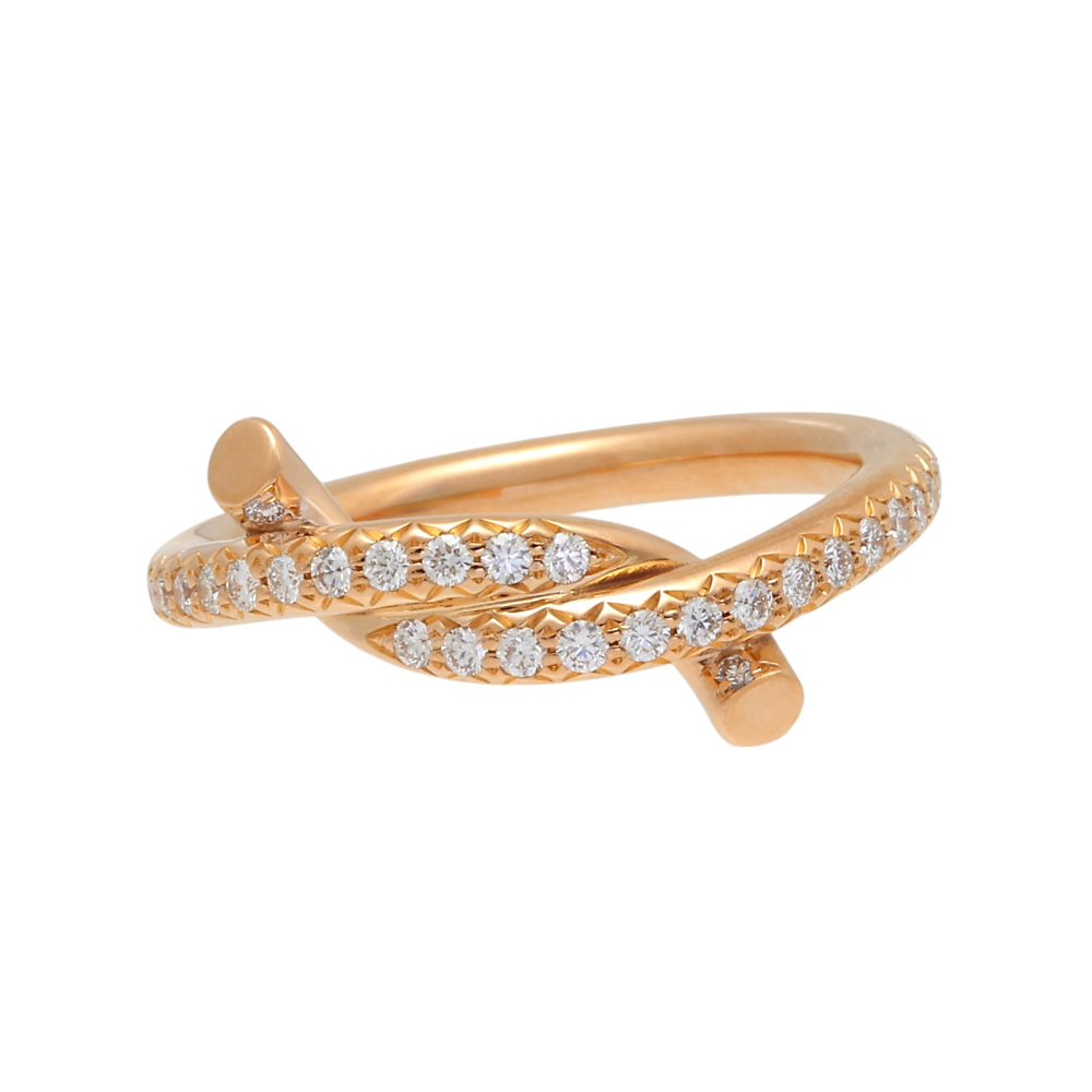 Cartier Entrerace Ring 18K Rose Gold Diamond
