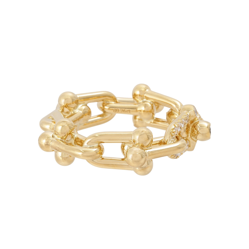 Tiffany & Co. Hardware Ring 18K Yellow Gold Diamond 72668162