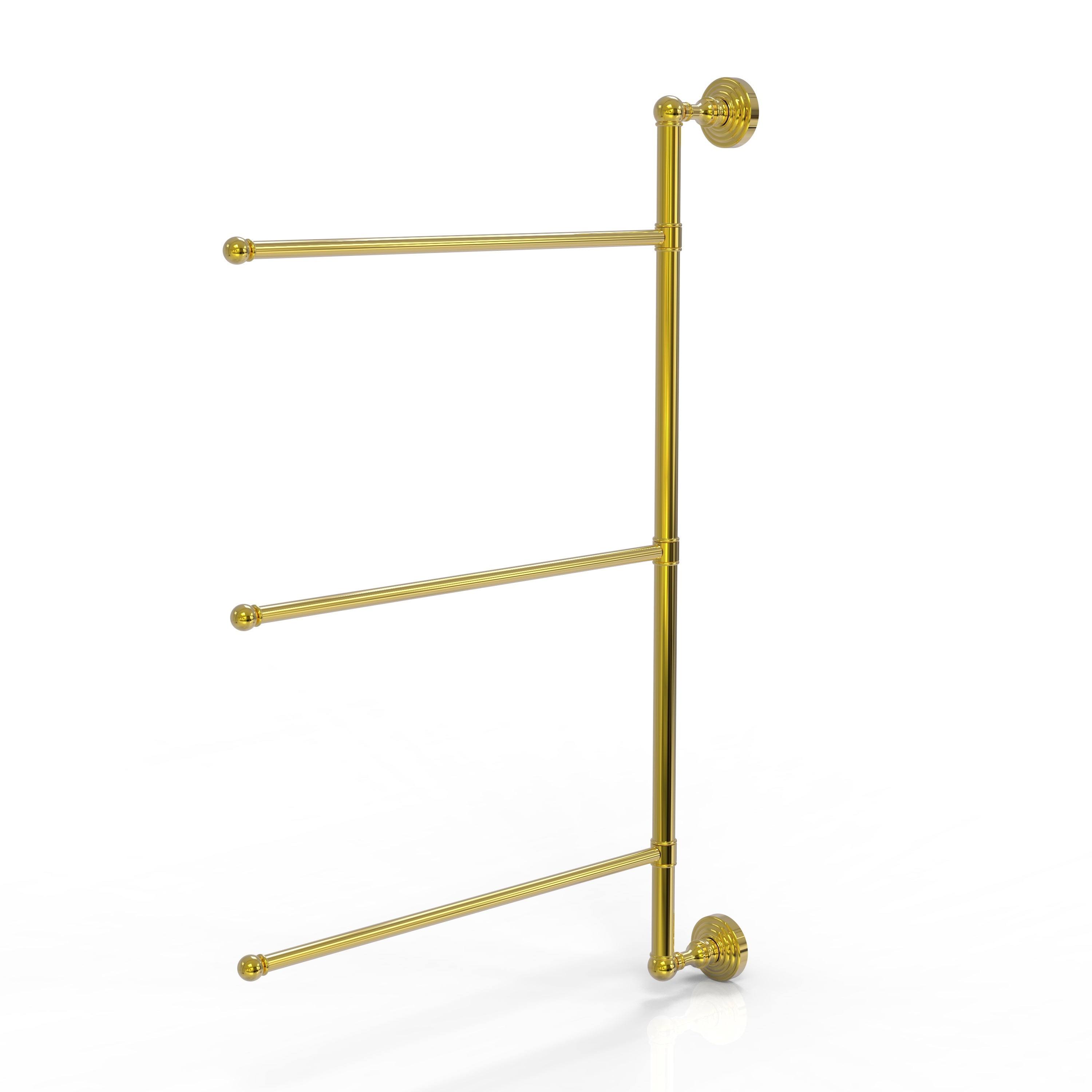 Allied Brass Waverly Place Collection 3 Swing Arm Vertical 28-in Towel Bar - Matte White